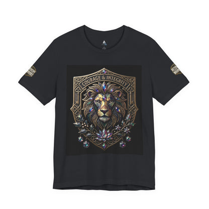 Courage & Integrity T-Shirt – Lion Crest Recovery Graphic Tee