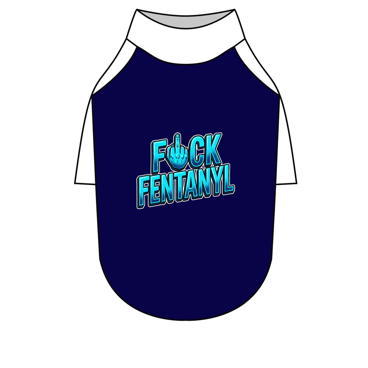 Pet Raglan T-Shirt – F*ck Fentanyl Awareness Dog Shirt