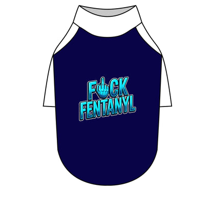 Pet Raglan T-Shirt – F*ck Fentanyl Awareness Dog Shirt