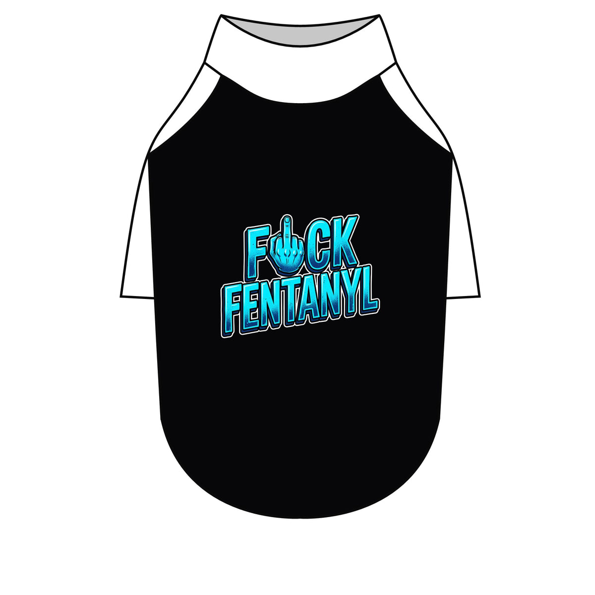 Pet Raglan T-Shirt – F*ck Fentanyl Awareness Dog Shirt