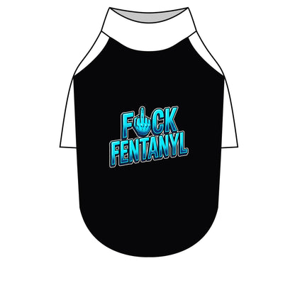 Pet Raglan T-Shirt – F*ck Fentanyl Awareness Dog Shirt