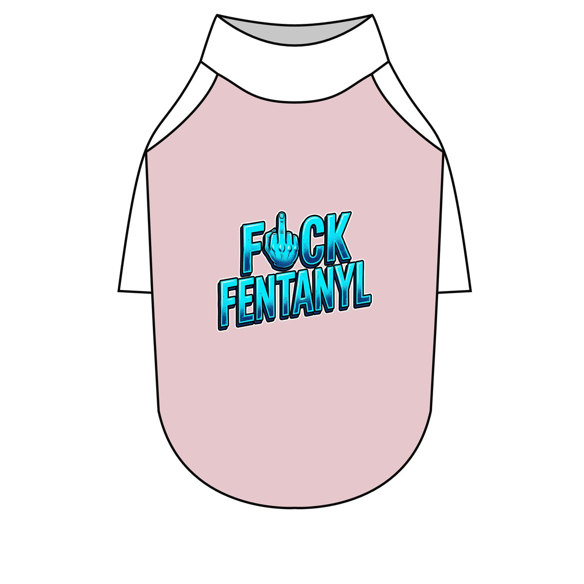 Pet Raglan T-Shirt – F*ck Fentanyl Awareness Dog Shirt