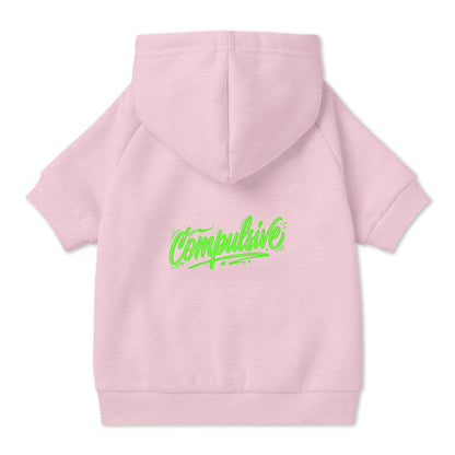 Compulsive Green Graffiti Pet Hoodie