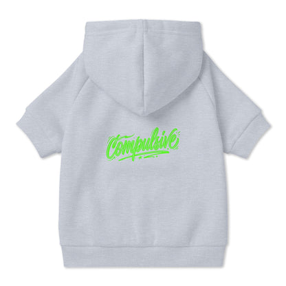 Compulsive Green Graffiti Pet Hoodie