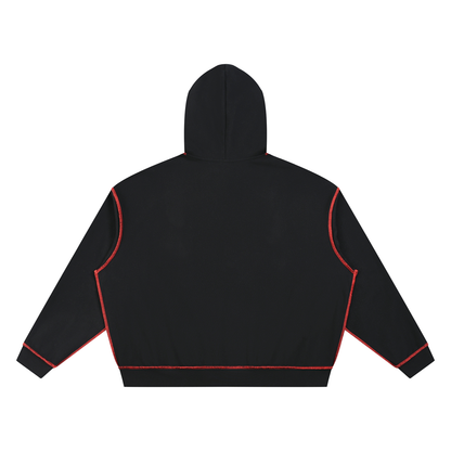 Overthinker Script Unisex Boxy Heavyweight Topstitch Hoodie