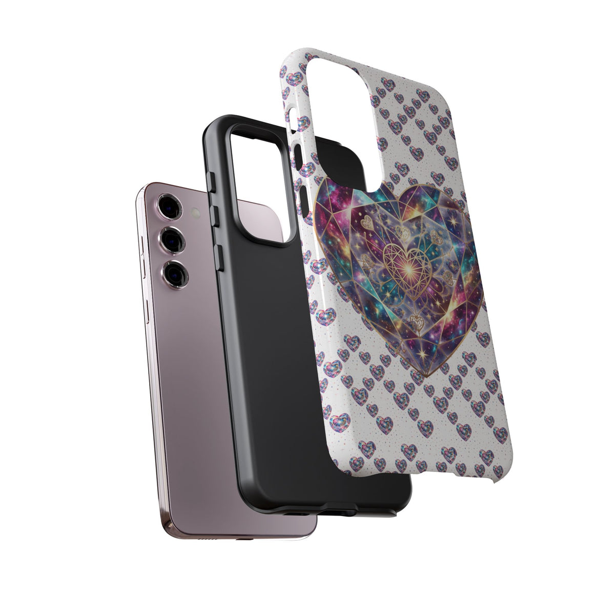 Galaxy Heart Tough Phone Case — Sparkling Cosmic Heart Design