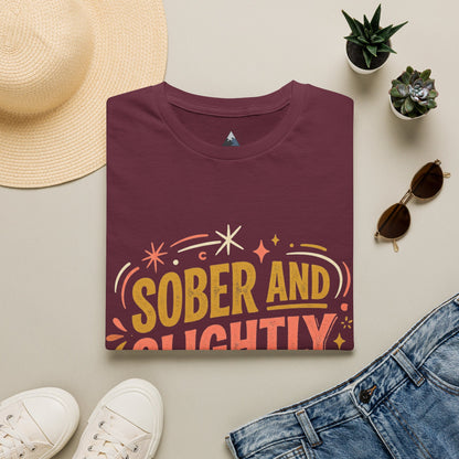 Sober and Slightly Feral T-Shirt — Funny Recovery Pride Tee