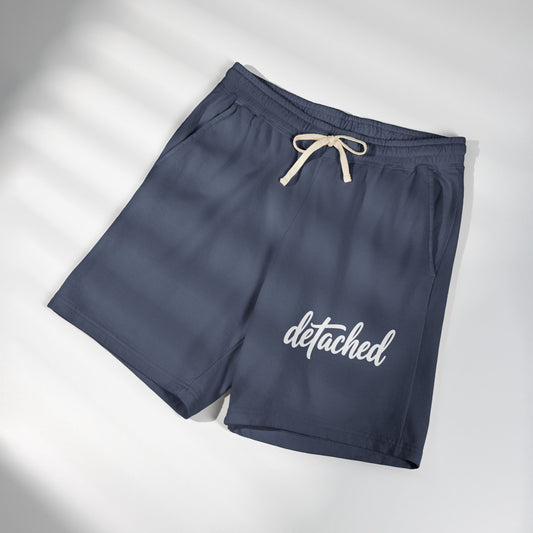 Detached Script Sweat Shorts — Garment-Dyed Lightweight Fleece