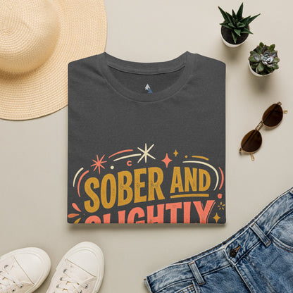 Sober and Slightly Feral T-Shirt — Funny Recovery Pride Tee