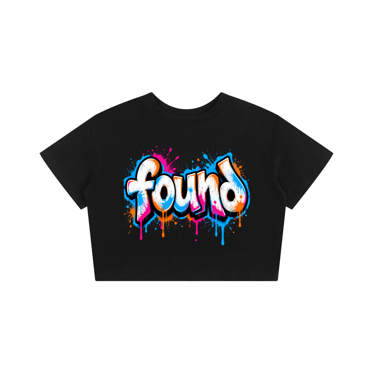 Found Colorful Graffiti Seamless Baby Tee T-Shirt