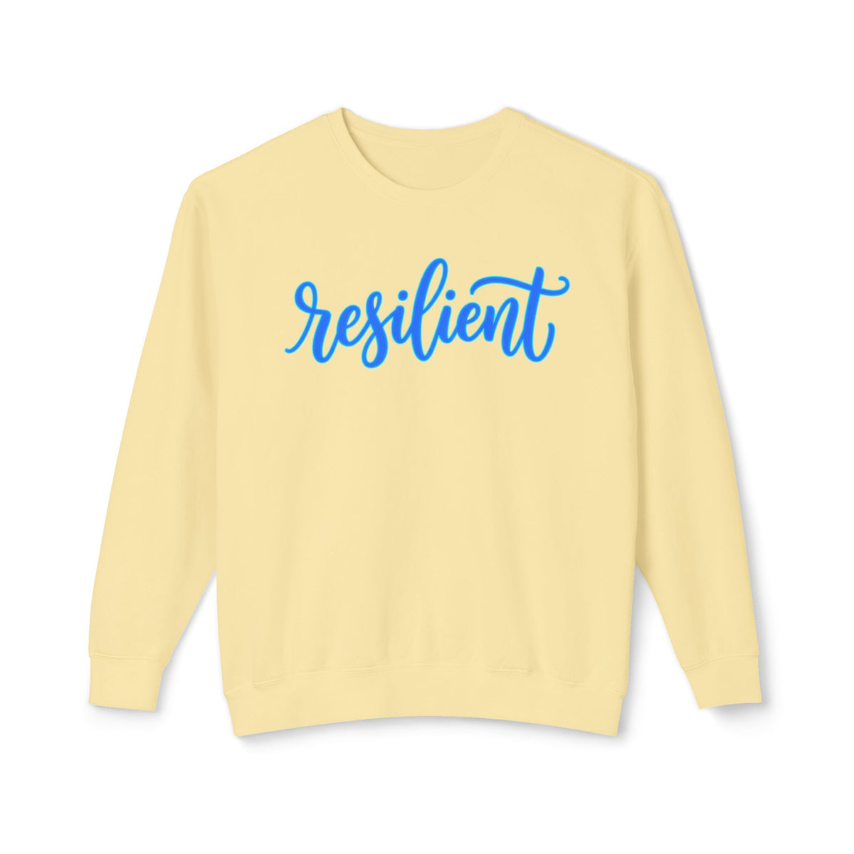 Resilient Script Sweatshirt — Inspirational Crewneck for Women & Men