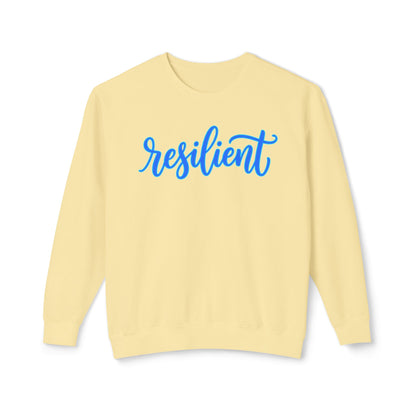 Resilient Script Sweatshirt — Inspirational Crewneck for Women & Men