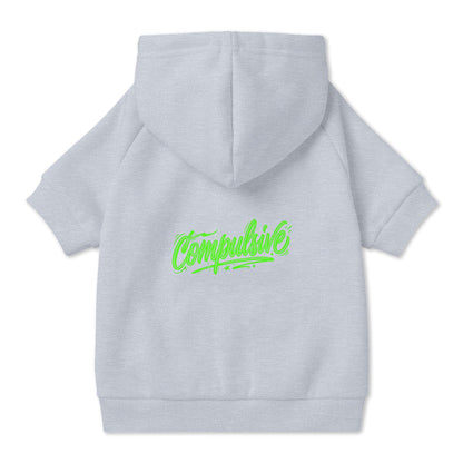 Compulsive Green Graffiti Pet Hoodie
