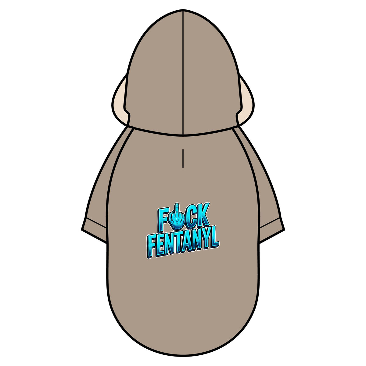 Pet Parka Jacket – “F*CK FENTANYL” Dog Hoodie