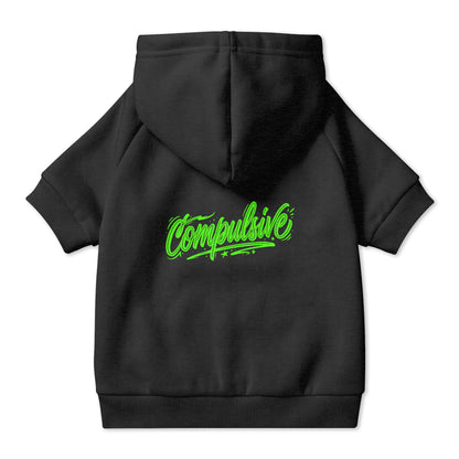 Compulsive Green Graffiti Pet Hoodie