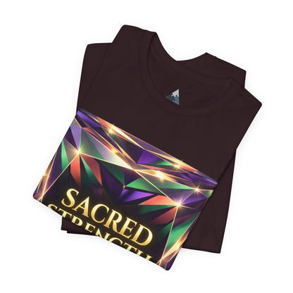 Sacred Strength Graphic Tee — Spiritual Affirmation Shirt