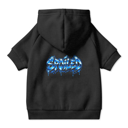 Spoiled Blue Graffiti Pet Hoodie
