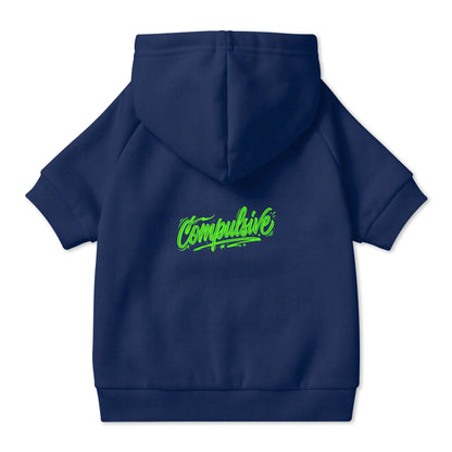 Compulsive Green Graffiti Pet Hoodie