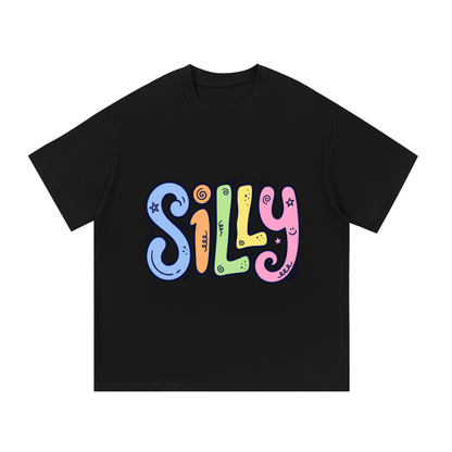 Silly Colorful Lettering Cotton T-Shirt