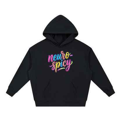 Neuro-Spicy Colorful Script Boxy Heavyweight Drop-Shoulder Hoodie