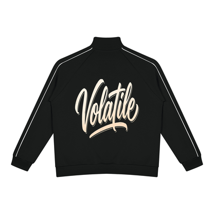 VOLATILE Bear Graphic Color Block Track Jacket