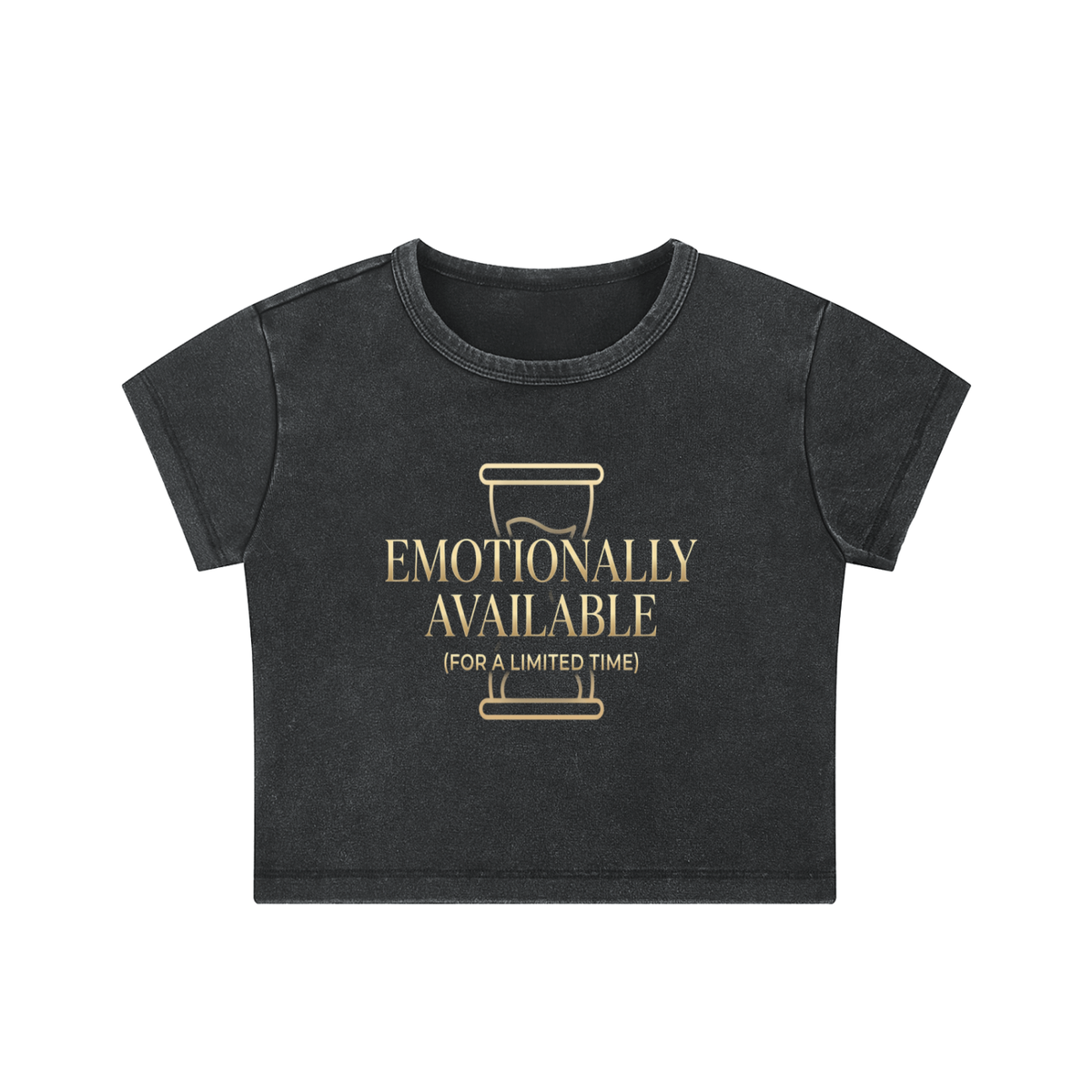 Emotionally Available (For a Limited Time) Snow-Washed Crop Top