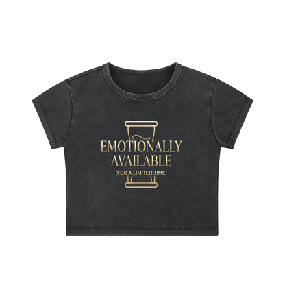 Emotionally Available (For a Limited Time) Snow-Washed Crop Top