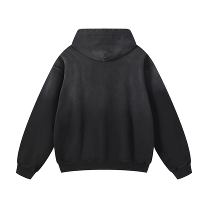 Haunted Green Lettering Heavyweight Sunfade Oversized Hoodie