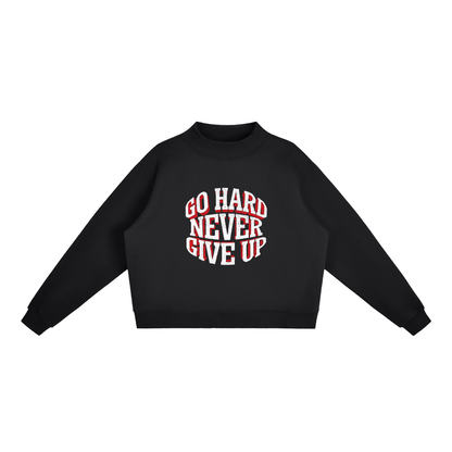 Essential Fleece Mock-Neck Crew Sweatshirt