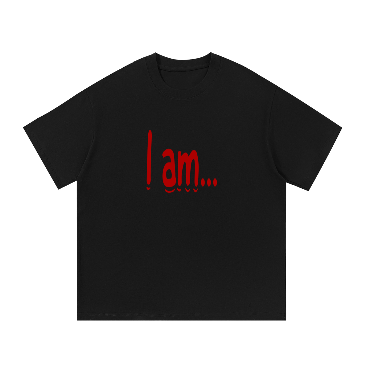 I Am Red Lettering Oversized Tee – Recovery Affirmation Shirt