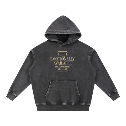 Snow Wash Fleece Oversize Hoodie