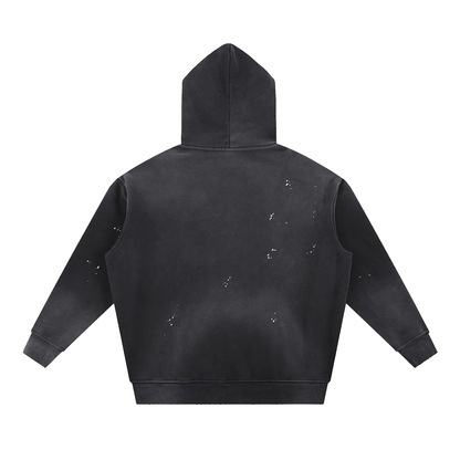 Neuro-Spicy Colorful Script Vintage Washed Frayed Fleece Hoodie