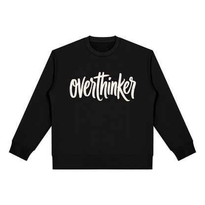 Overthinker Script Unisex Heavyweight Fleece Crewneck Sweatshirt