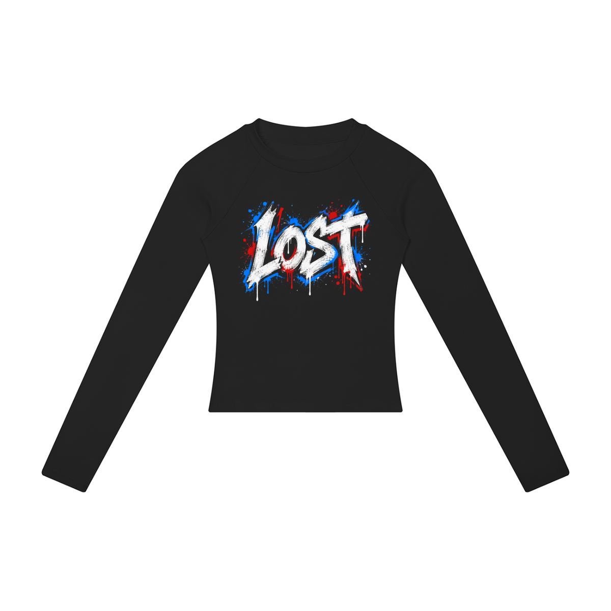 Lost Women's Slim-Fit Raglan Long-Sleeve T-Shirt