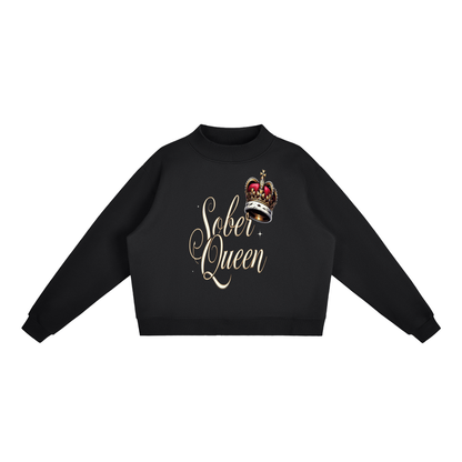 Essential Fleece Mock-Neck Crew Sweatshirt