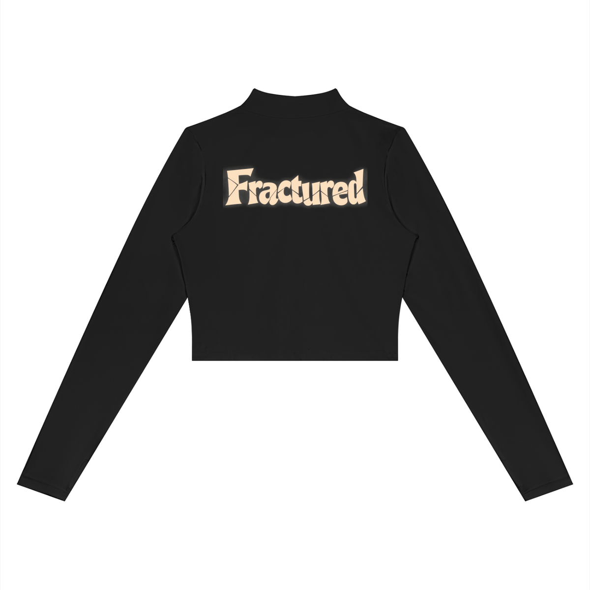 Fractured Women's Cropped Zip-Up Yoga Sports Jacket