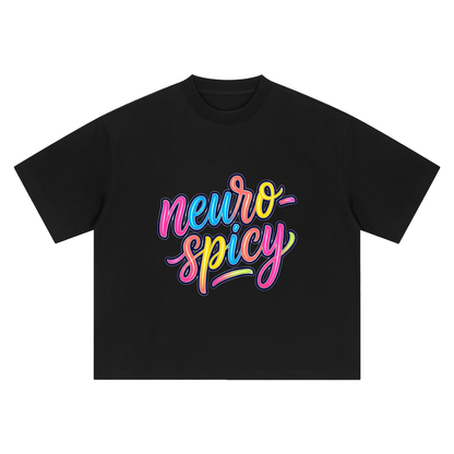 Neuro-Spicy Colorful Script Boxy Oversized T-Shirt