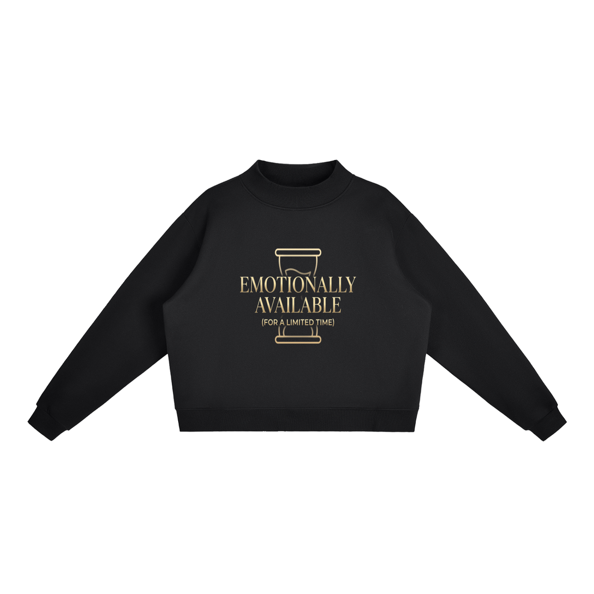 Essential Fleece Mock-Neck Crew Sweatshirt