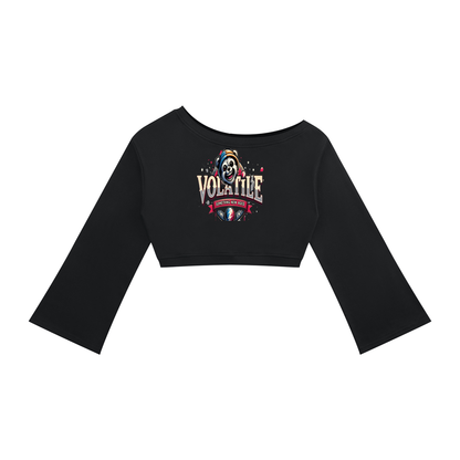VOLATILE Bear Graphic Women's Off-Shoulder Sweatshirt