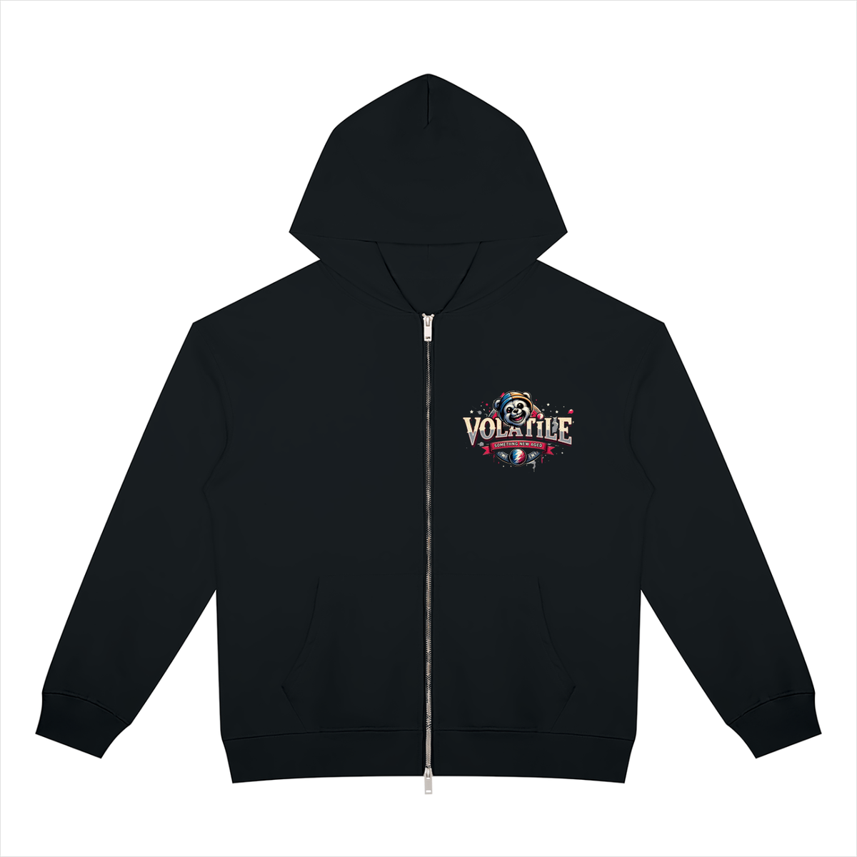 VOLATILE Bear Graphic Heavyweight Full Zip Hoodie