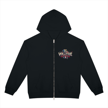 VOLATILE Bear Graphic Heavyweight Full Zip Hoodie