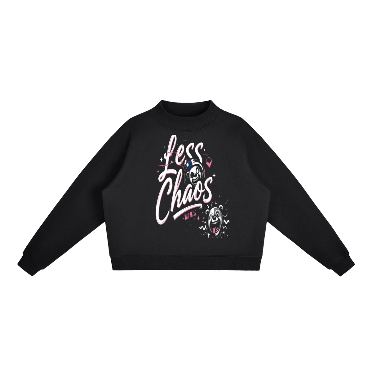 Essential Fleece Mock-Neck Crew Sweatshirt
