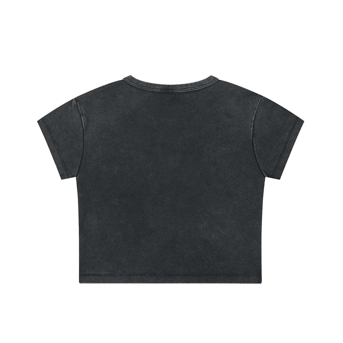 Awfully Pretty Graffiti Snow Washed Crop Top