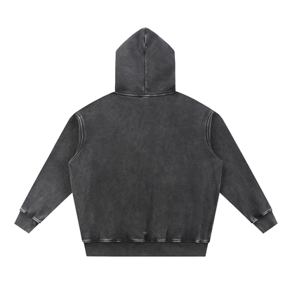 I Am Red Lettering Snow-Wash Oversized Fleece Hoodie – Recovery Gift