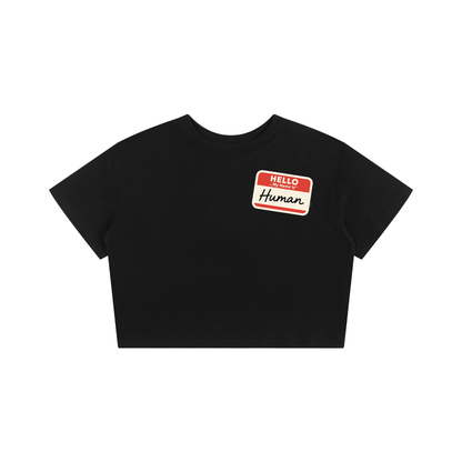 Hello My Name Is Human Cotton Baby Tee