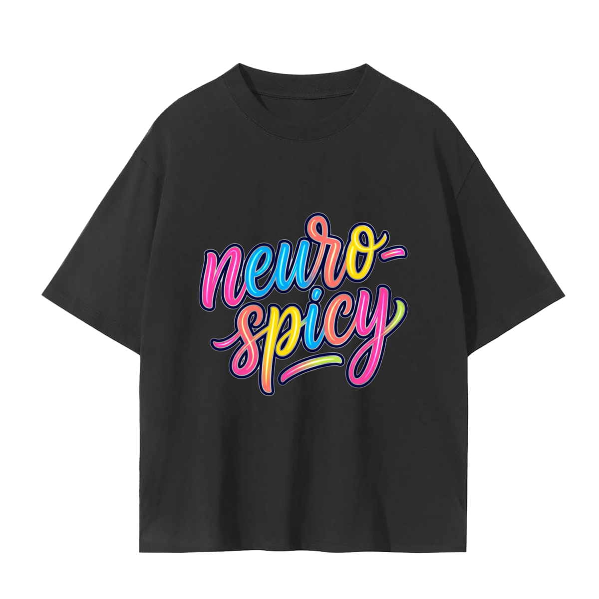 Neuro-Spicy Colorful Script Unisex Seamless T-Shirt