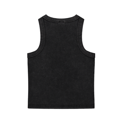 Found Colorful Graffiti Snow-Washed Tank Top