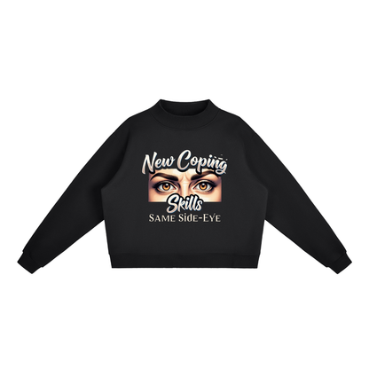 Essential Fleece Mock-Neck Crew Sweatshirt